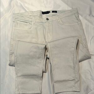 Massimo Dutti Cream Slim Fit Jeans